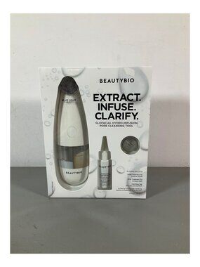 BeautyBio GloFacial Pore Cleanser with Hydro-Infusion & Blue LED Light, White